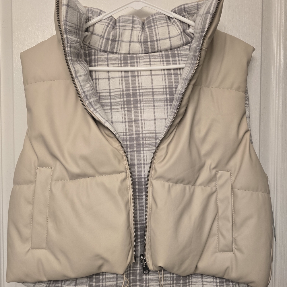 Thread & Supply Beige Puffer Vest